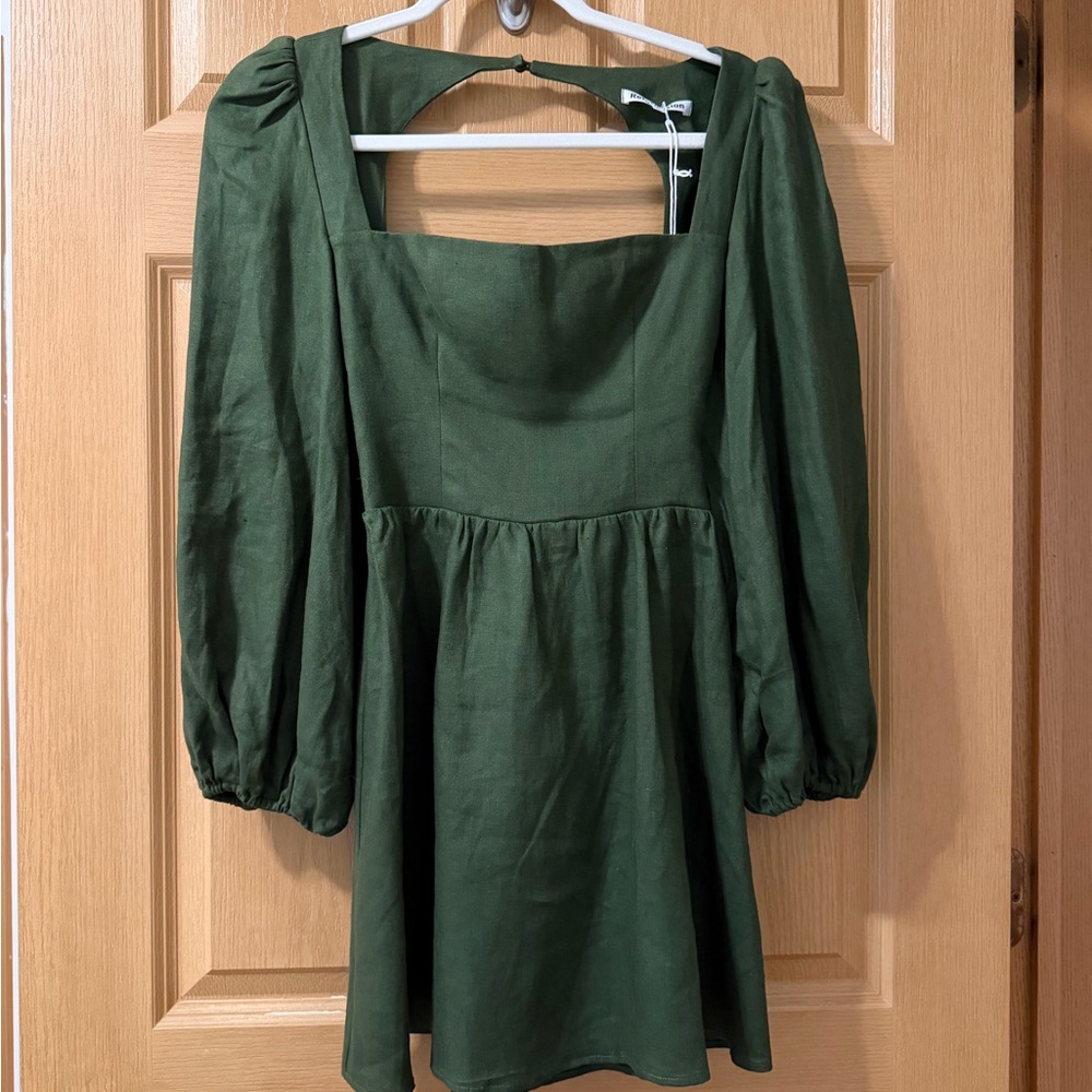 Reformation Brodie dress in Fern